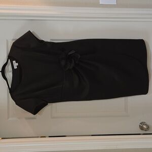 Shelby & Palmer Black Knee Length Dress with Floral Accent